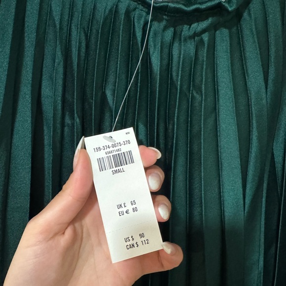 NWT Abercrombie & Fitch Giselle Pleated Trapeze Mini Dress - Picture 7 of 10